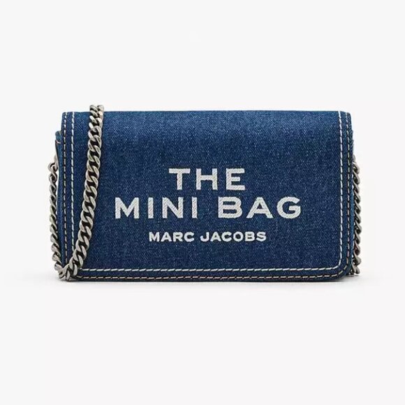 NWT! NEW! Marc Jacobs The Denim Chain Mini Bag -Dark Wash - Picture 14 of 14
